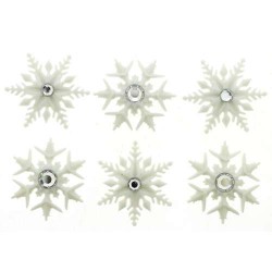 Bouton Dress It Up Collection Noël Fancy Snowflakes - Boutons 3D Flocon de Neige Fantaisie