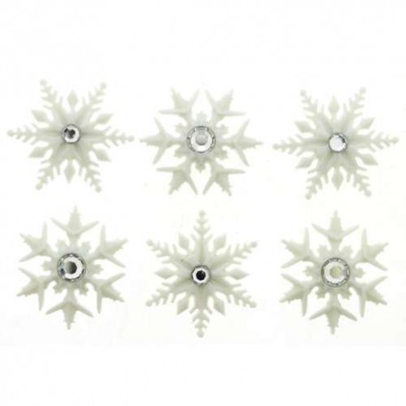 Bouton Dress It Up Collection Noël Fancy Snowflakes - Boutons 3D Flocon de Neige Fantaisie
