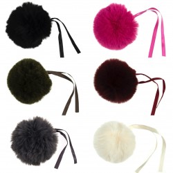 Pompon Faux Fourrure Taille 11cm - 15 Couleurs au Choix