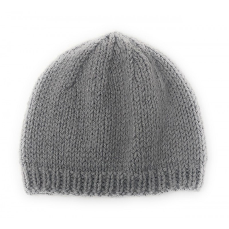 Bonnet de Naissance Bebe en Tricot Fait Main
