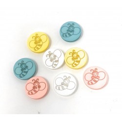 Boutons Abeille 15mm Deux Trous