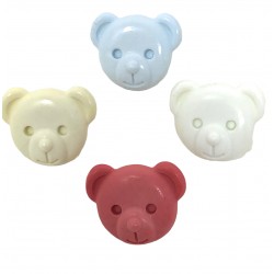 Lot de 6 Boutons Tête de Ourson 15MM Attache Dos