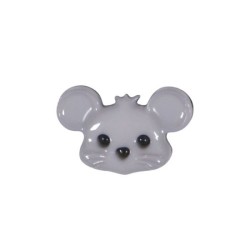 Bouton Tête de Souris à Queue 18mm Lot de 10 / Boutons de Couture Attache