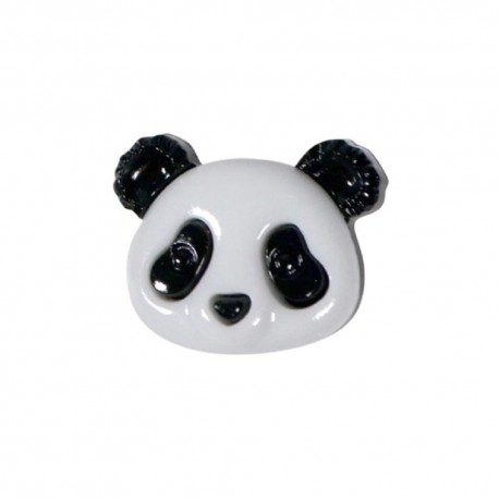 Bouton Tête de Panda à Queue 18mm Lot de 10 / Boutons de Couture