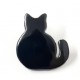 Boutons en Forme de Chat Noir Attache Dos 18mm Lot de 10