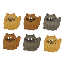 Boutons Dress It Up : Fat Cats / Gros Chats - Boutons 3D