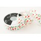 Ruban de Noël - Toadstool - 25mm Satin Ruban - Vendu par Mètre