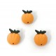 Bouton Oranges 18MM avec Attache Dos - Lot de 6