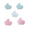Bouton Lapin 13mm ou 17mm avec Attache Dos Lot de 6 - Couleur au Choix