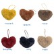 Pompon Coeur Fausse Fourrure Taille 6.5cm - 24 Couleurs aux Choix