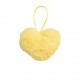 Pompon Coeur Fausse Fourrure Taille 6.5cm - 24 Couleurs aux Choix