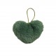 Pompon Coeur Fausse Fourrure Taille 6.5cm - 24 Couleurs aux Choix