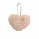 Pompon Coeur Fausse Fourrure Taille 6.5cm - 24 Couleurs aux Choix