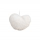 Pompon Coeur Fausse Fourrure Taille 6.5cm - 24 Couleurs aux Choix