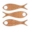 Bobinette Bobine pour Tricot en Bois - En forme de Poisson - Grande