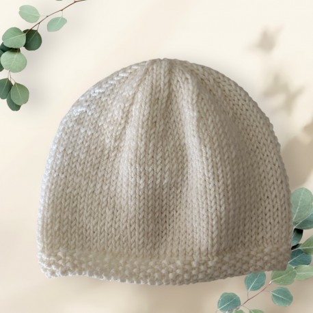 Bonnet de Naissance en Laine De Luxe Mérinos