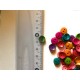 Boutons en Bois 10mm Multicolore - Lot de 50