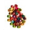 Boutons en Bois 15mm Multicolore - Lot de 50