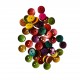 Boutons en Bois 15mm Multicolore - Lot de 50