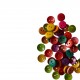 Boutons en Bois 15mm Multicolore - Lot de 50