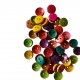 Boutons en Bois 15mm Multicolore - Lot de 50