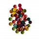 Boutons en Bois 15mm Multicolore - Lot de 50