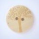 Bouton en Bois Naturel Olivier 30mm - Lot de 4