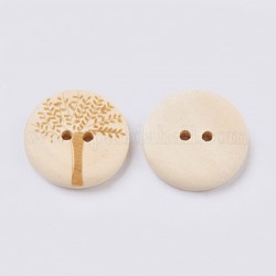 Bouton en Bois Naturel Olivier 30mm - Lot de 4